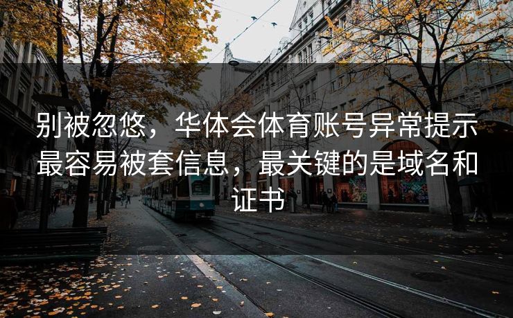 别被忽悠，华体会体育账号异常提示最容易被套信息，最关键的是域名和证书