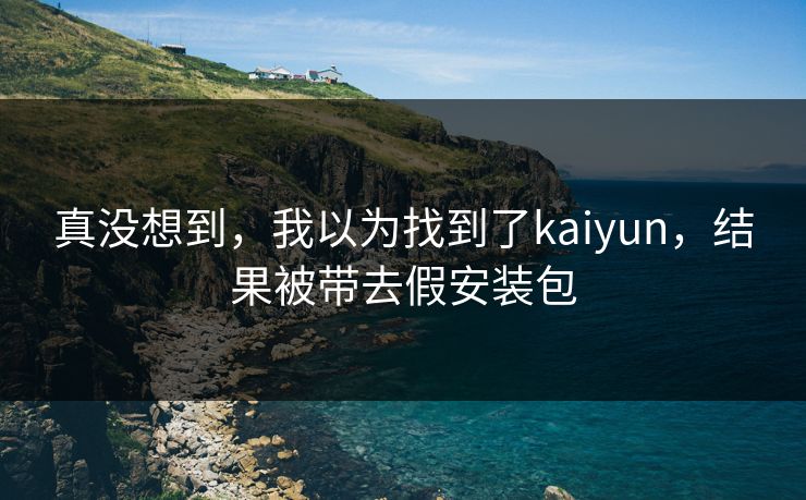 真没想到，我以为找到了kaiyun，结果被带去假安装包